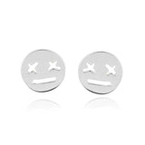 emoji earrings silver