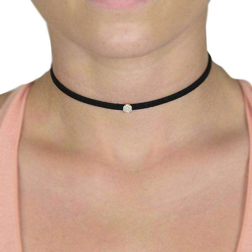 Circle Pendant Choker Necklace