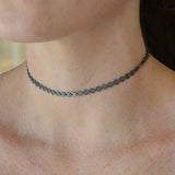 Small Disc Chain Choker Necklace