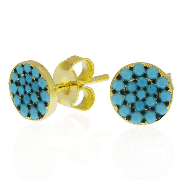 cz earrings turquoise