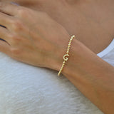 Initial, Initial Bracelet, Gold Filled, Gold Filled Bracelet, gold filled beads 
