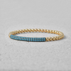 Pave Bar Turquoise Stones Bracelet